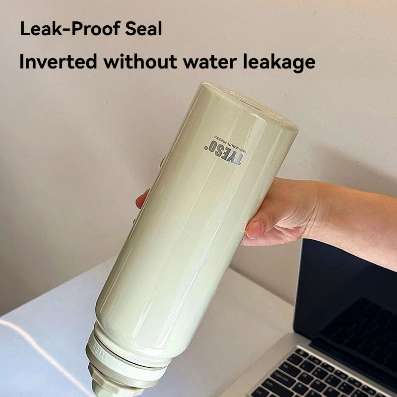 TYESO Thermos Bottle Car Insulated Flask Water Tumbler for Outdoor Sports Travel Vacuum Flasks Stainless Steel Thermal Cup